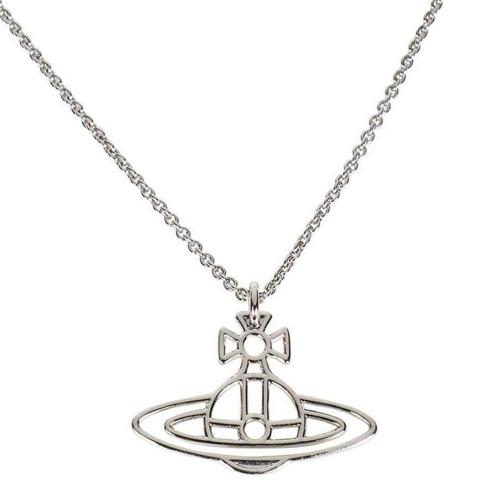 (국내배송) 23FW 비비안웨스트우드 여성 씬라인 플랫 ORB 펜던트 목걸이 63020259 W003