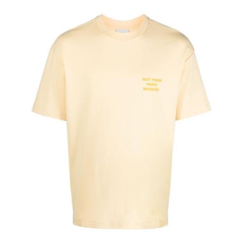 23SS 당일 드롤드무슈 슬로건 반팔 라이트옐로우 TS101 CO002 LYL