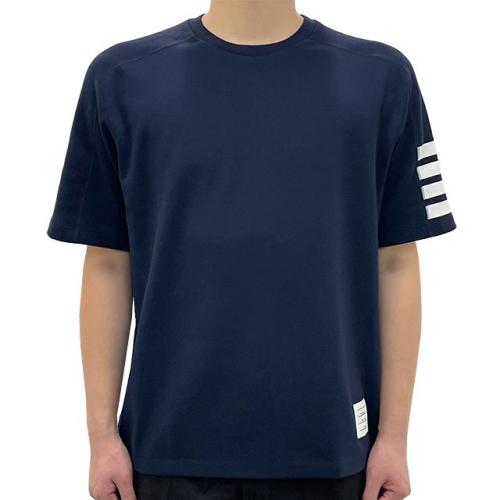 [논현 더팩토리](당일) 24SS 톰브라운 사선 완장 사이드 슬릿 반팔티 / 네이비 (MJS246A 07323 415)