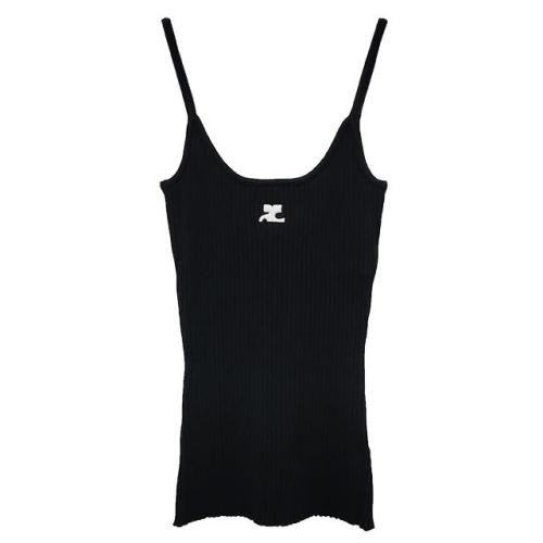 [논현 더팩토리](당일) 24SS 쿠레주 리에디션 로고 립 니트 탱크 톱 (PERMDE012FI0001 9999)