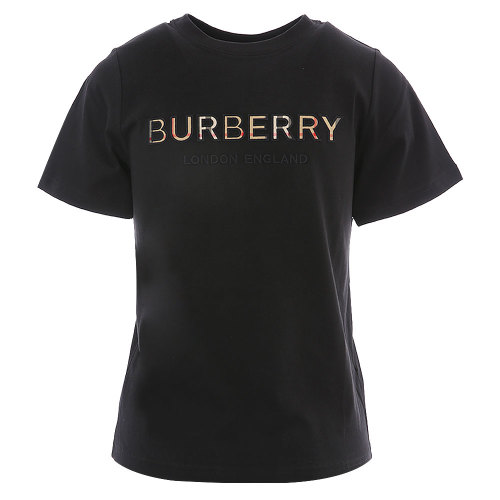 [국내/당일]22FW 8047889 버버리 엠브로이더리 로고 블랙 반팔티 3Y4Y6Y
