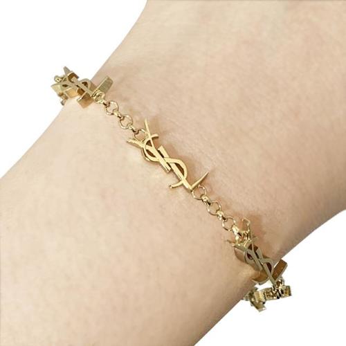 [논현 더팩토리](당일) 24SS 생로랑 YSL 모노그램 카산드라 체인 브레이슬릿 팔찌 (757664 Y1500 8030)