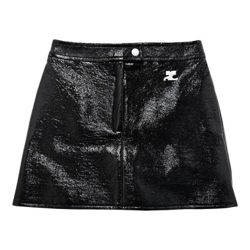 [논현 더팩토리](당일) 24SS 쿠레주 리에디션 로고 비닐 미니 스커트 (PERCJU001VY0014 9999)