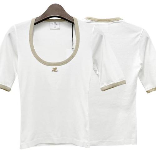 [논현 더팩토리](당일) 24SS 쿠레주 로고 홀리스트 반팔티 (124JTS116JS0070 B086)