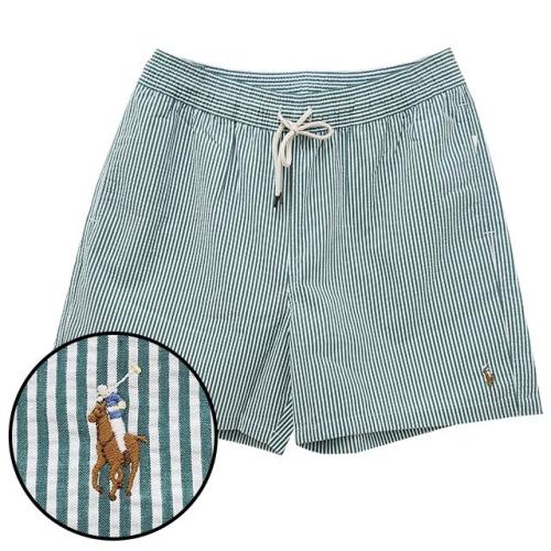 [논현 더팩토리](당일) 24SS 폴로 랄프 로렌 포니 로고 시어서커 스윔 쇼츠 (710834828 005)