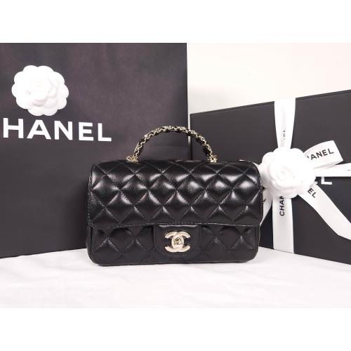 [국내배송] 쇼핑백 풀셋 샤넬 공방 큐빅 탑핸들 플랩백 뉴미니 블랙 AS4141 B13327 94305