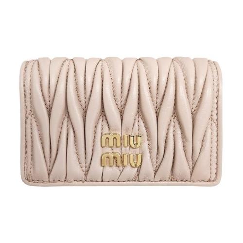 [논현 더팩토리](당일) 24FW 미우미우 마드라스 로고 가죽 지갑 (5MC122 2FPP F0236)