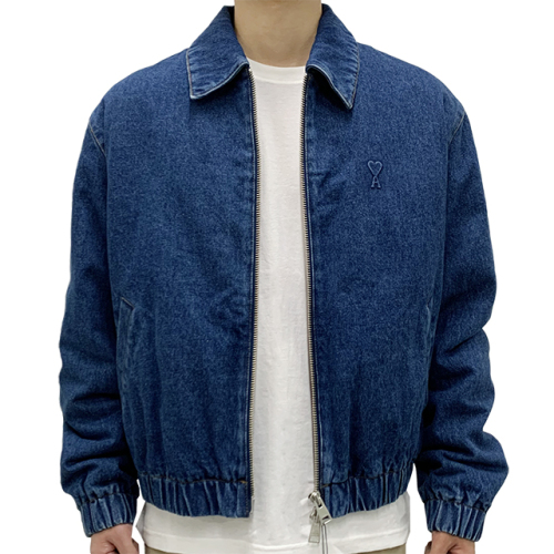 [논현 더팩토리](당일) 24FW 아미 하트 로고 지퍼 데님 자켓 (HJK020 DE0031 480)