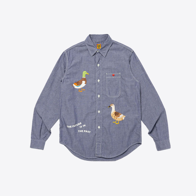 당일배송휴먼메이드 샴브레이 롱 슬리브 셔츠 (퍼플) HM26SH005