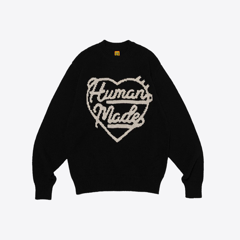 당일배송휴먼메이드 로우 게이지 니트 스웨터 (블랙) HM27CS038