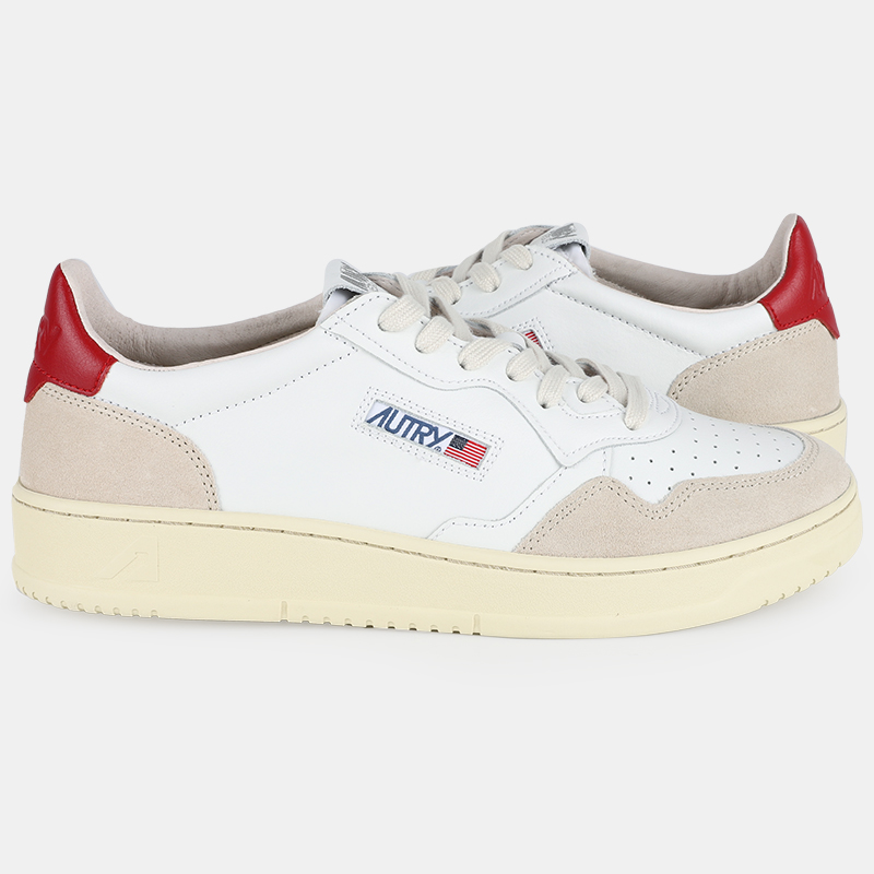디몬트 22 F/W 오트리 남성 메달리스트 레더 스웨이드 로우탑(레드탭) AULM LS43