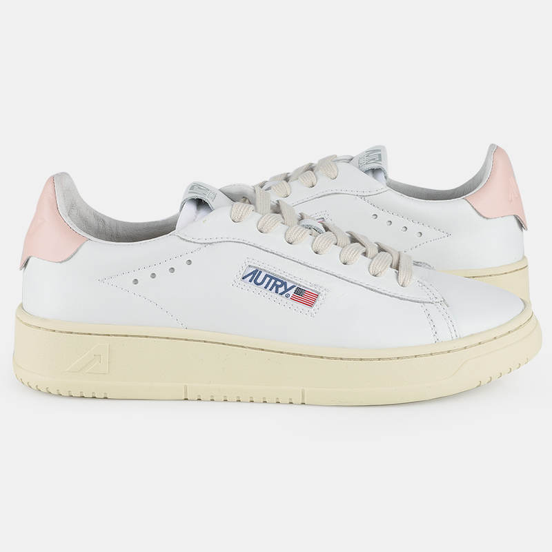 디몬트 22 S/S 오트리 여성 레더 달라스 로우탑(화이트/핑크탭) ADLW NW07