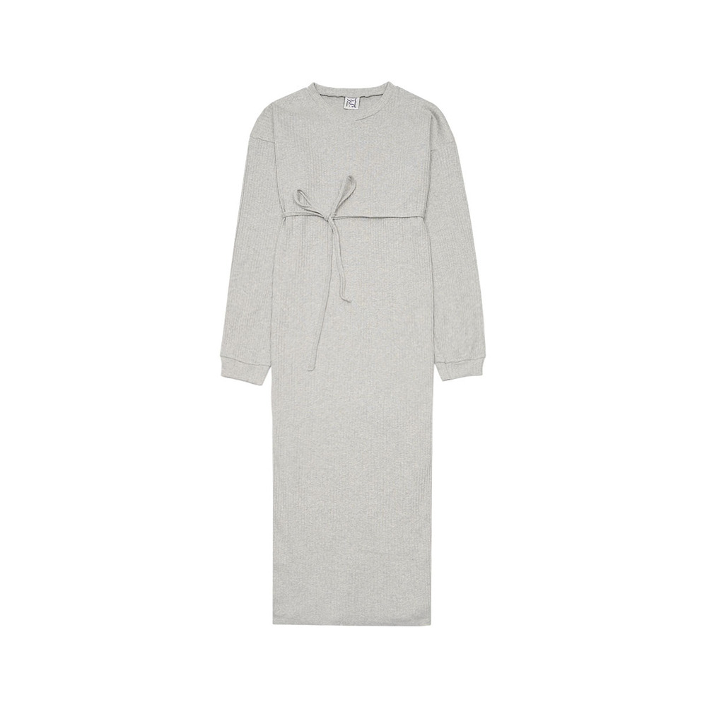 베이스레인지 SHAW LONG SLEEVE KAFTAN DRSH-RIB-000-GM