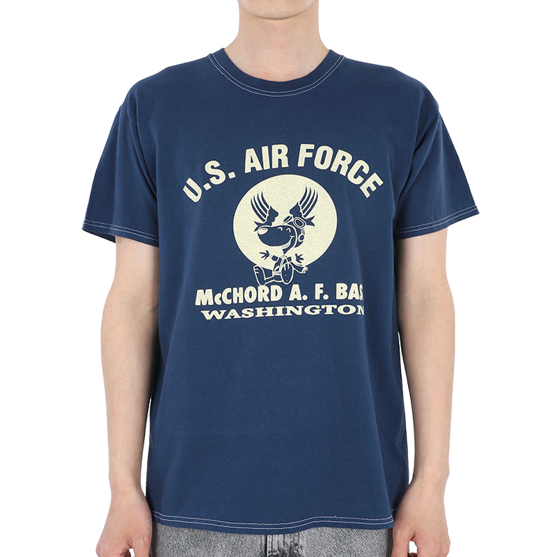 디몬트 23 S/S 와일드동키 공용 에어 포시즈 반팔(네이비블루) T-AIR FORCES DYEBLU