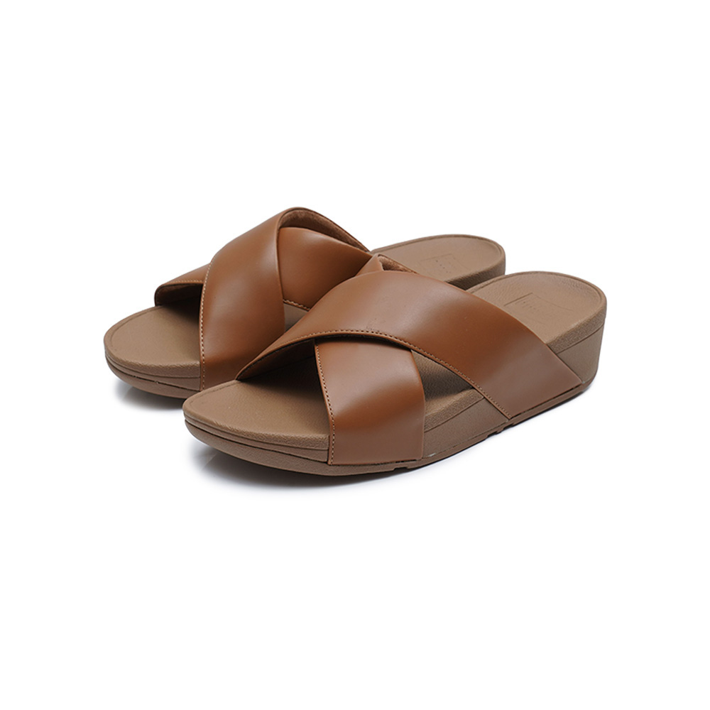 핏플랍 루루 크로스 슬라이드 라이트 탄 K04-592