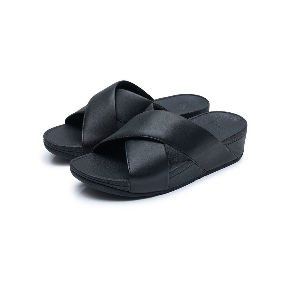 핏플랍 루루 크로스 슬라이드 블랙 K04-001