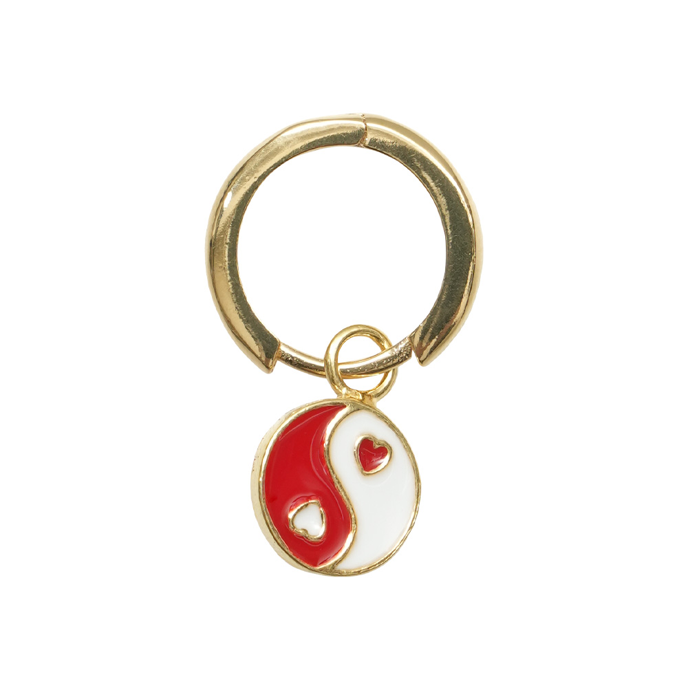 윌헬미나 가르시아 GOLD YIN/YANG EARRING/ YY007-RED