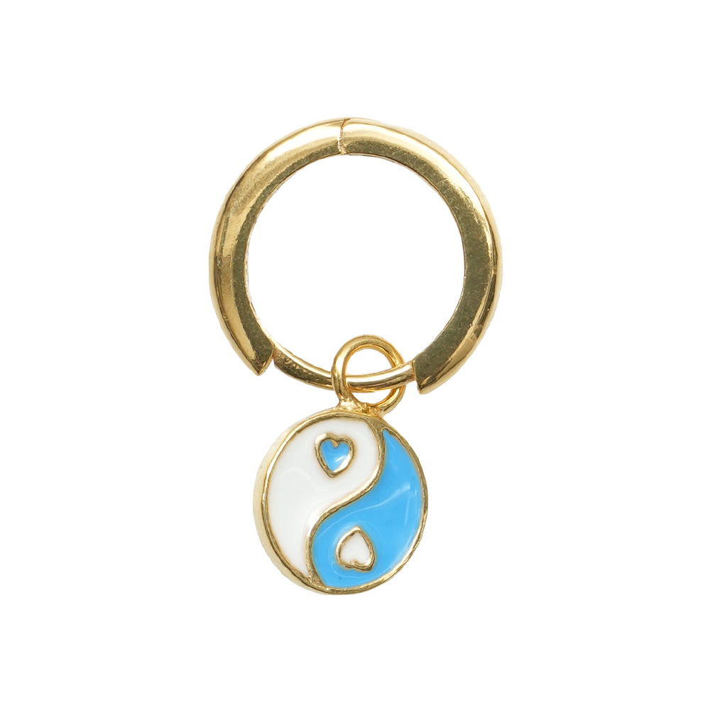윌헬미나가르시아 GOLD YIN/YANG EARRING/ YY007-BLUE