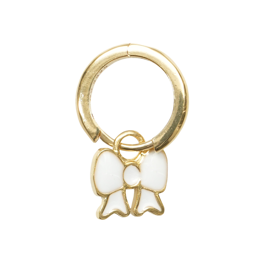 윌헬미나 가르시아 MINNIE BOW HOOP EARRING/ SS22015-WHITE