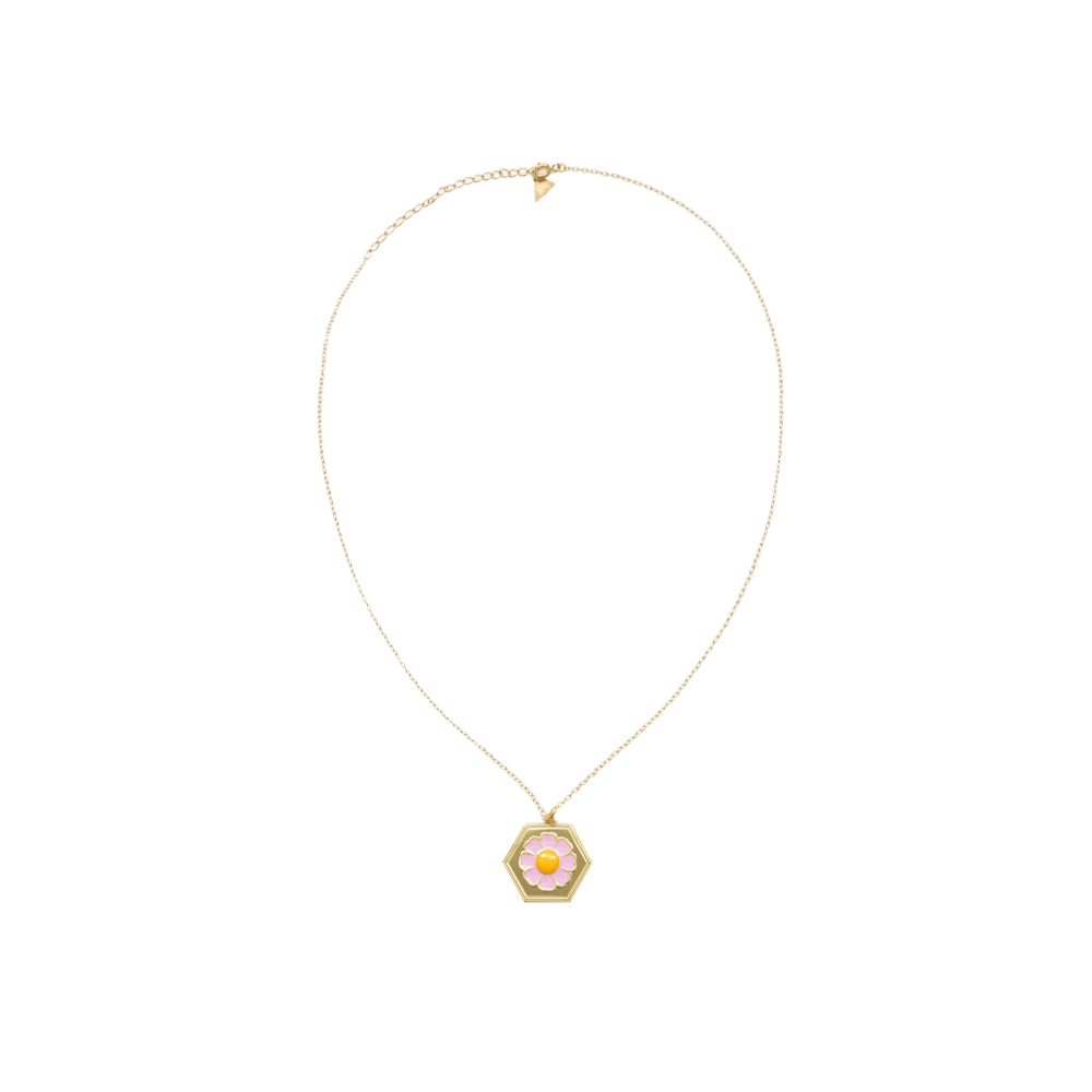 윌헬미나 가르시아 GOLD PENDANT ON SKINNY CHAIN/ BLM038-PINK DAISY