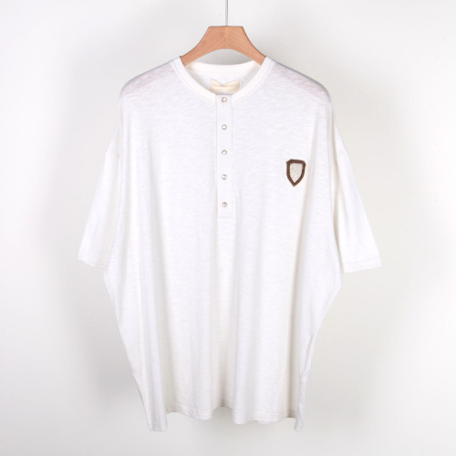 [클로딩캡슐] 가슴펄 헨리넥 라운드 화이트 NMS18241 081