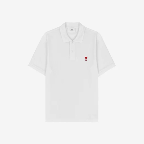 23SS 아미 체인스티치 하트 로고 루프백 오가닉 코튼 반팔 카라티 BFHPL001 760 100