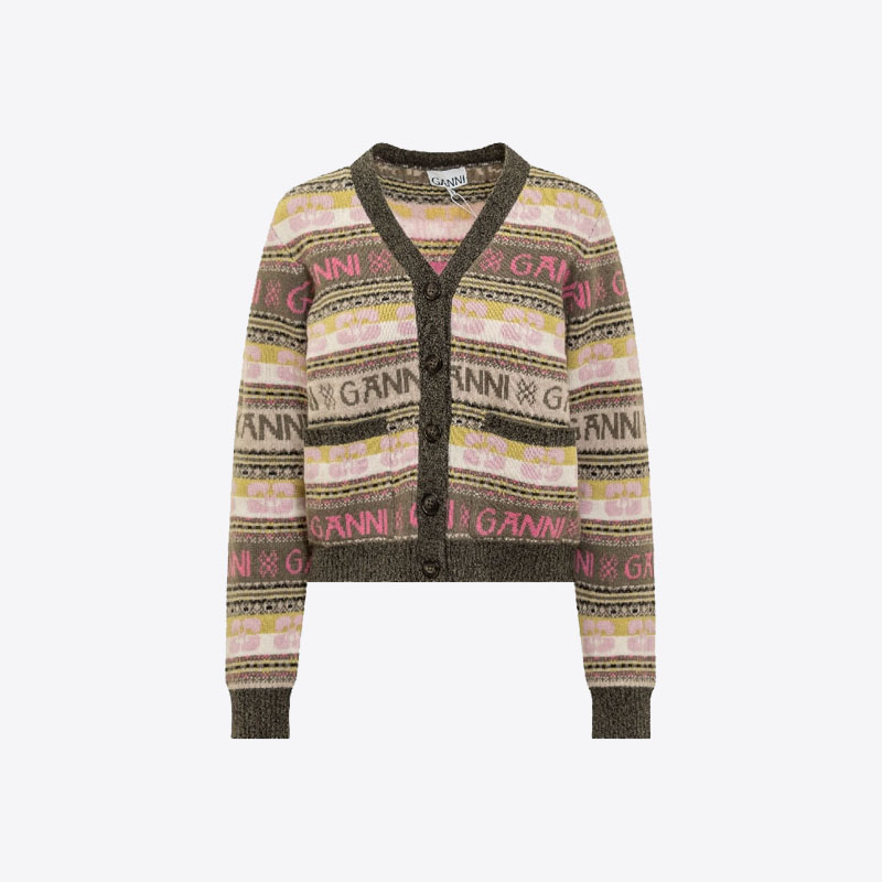 당일배송가니 여성 로고 울 믹스 가디건 (칼라마타) K2035 861