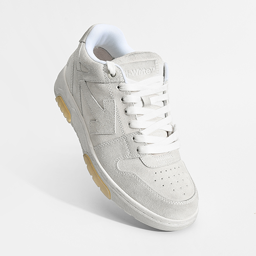 오프화이트 아웃 오브 오피스 스웨이드 스니커즈(아이보리) OMIA189F22LEA012 0101