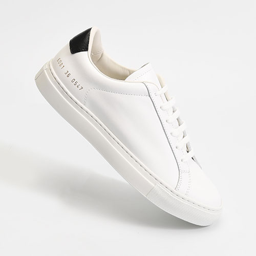 커먼프로젝트 6081 레트로 로우 스니커즈(화이트+블랙) 6081 0547