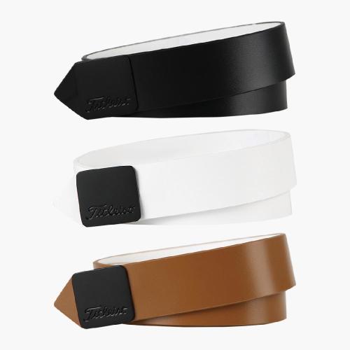 [국내배송] 쇼핑백 선물포장 타이틀리스트 골프 남성 스퀘어 로고 벨트