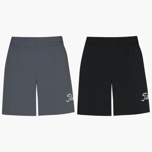 [국내배송] 쇼핑백 선물포장 타이틀리스트 골프 남성 우븐 하프 팬츠