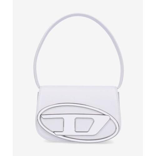 [당일배송] 디젤 23SS 1DR 로고 화이트 여성 레더 숄더백 X08396PR818T1003