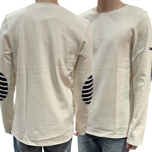 [논현 더팩토리](당일)  세인트 제임스 MERID 엘보 패치 긴팔티 (0844 ECRU)