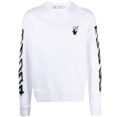 오프화이트 스프레이 맨투맨 OMBA025S21FLE004