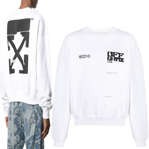 오프화이트 테크 마커 맨투맨 OMBA035S21FLE001