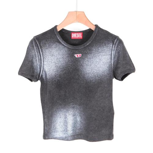 [클로딩캡슐] 여성 24SS T-Ele-N1 페디드 메탈릭 라운드 블랙블루 A12158