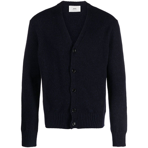 아미 스몰 하트 캐시미어 가디건 HKC127 005 블루