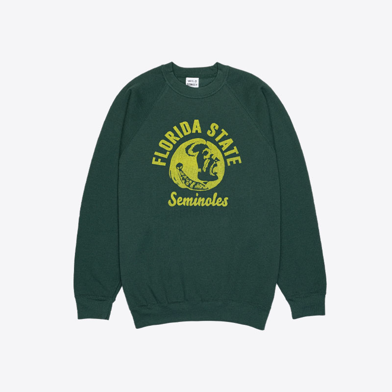 와일드동키 플로리다 주 프린트 맨투맨 (그린)