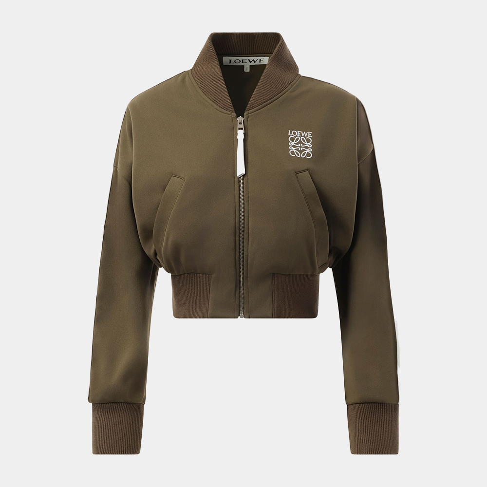 당일배송로에베 여성 테크니컬 크롭 저지 봄버 자켓 카키 S359Y02XC2 8967