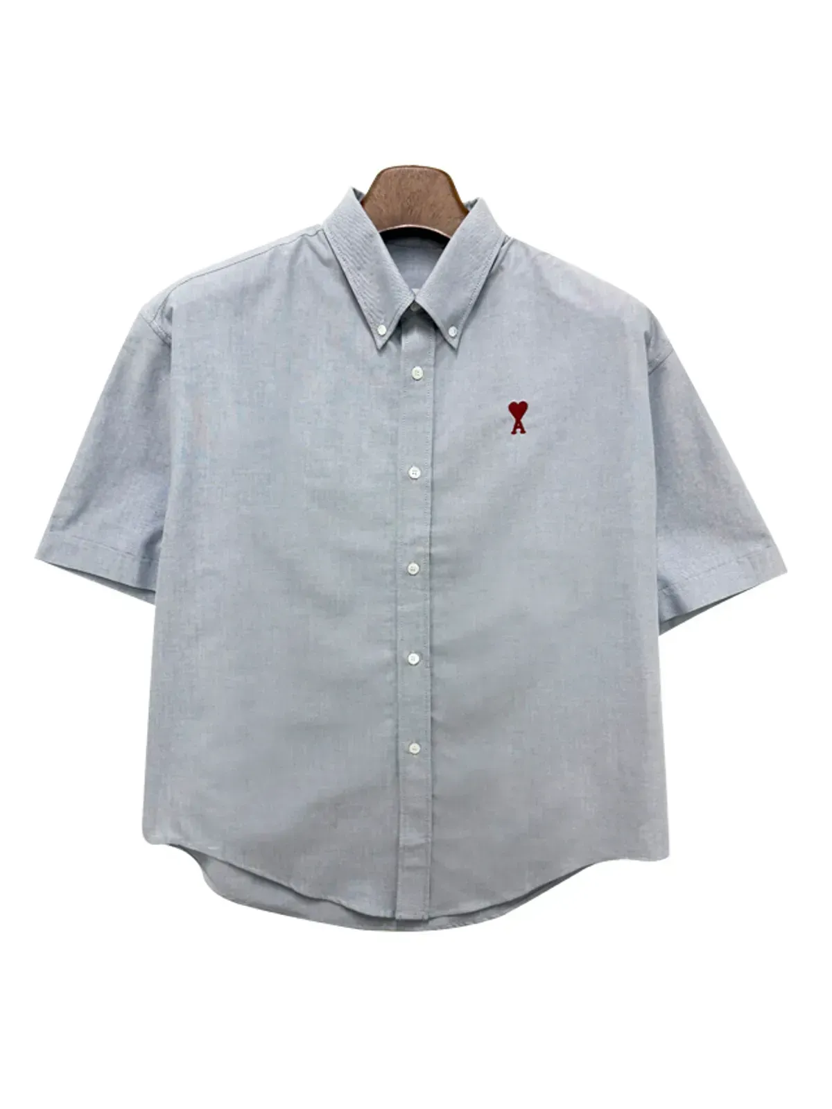 [논현 더팩토리](당일) 25SS 아미 하트 로고 박시 핏 반팔 셔츠 (HSH230 CO0031 4502)