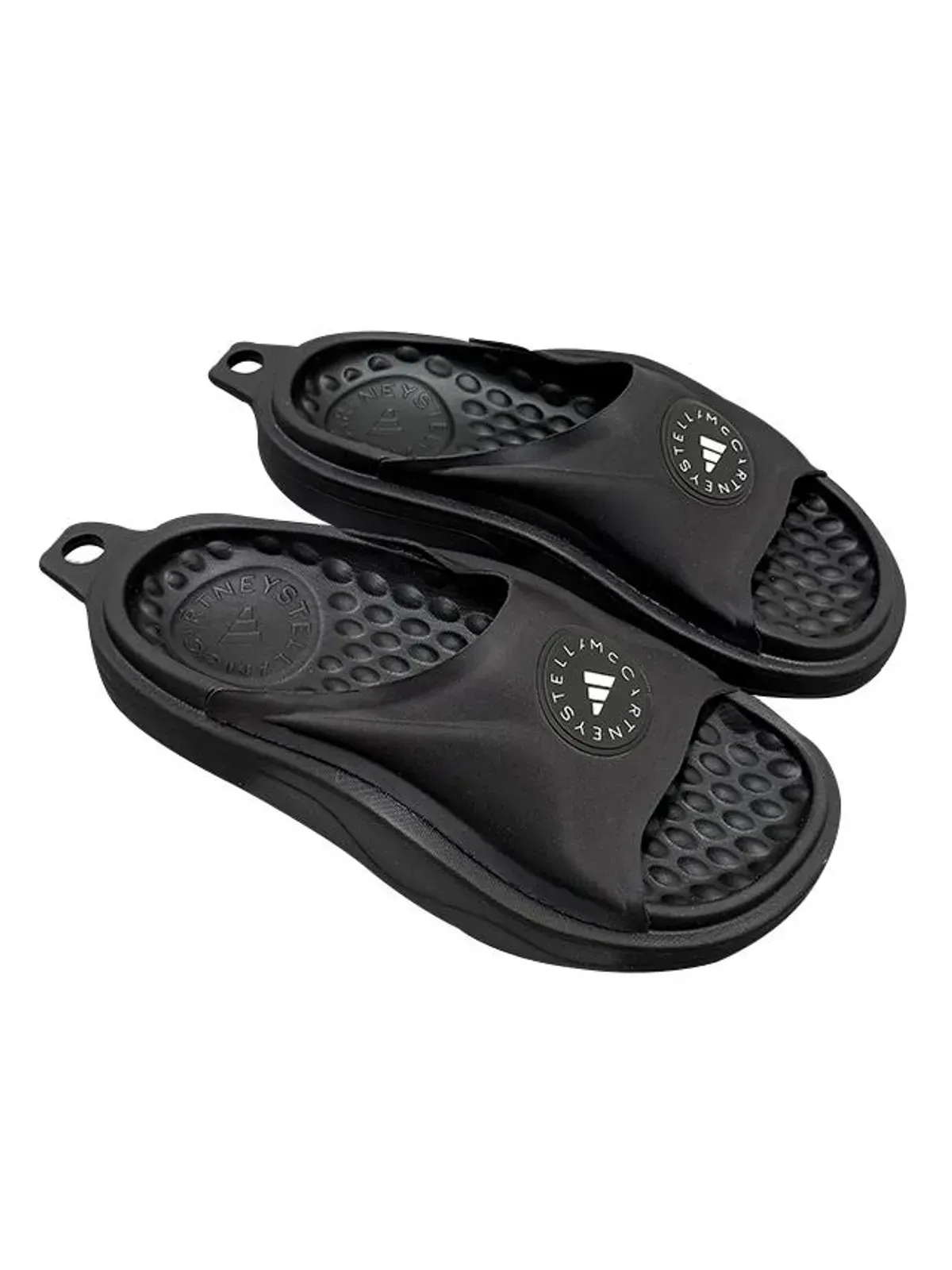 [논현 더팩토리](당일) 25SS 아디다스 X 스텔라 맥카트니 로고 슬리퍼 코어블랙 (JS0265)