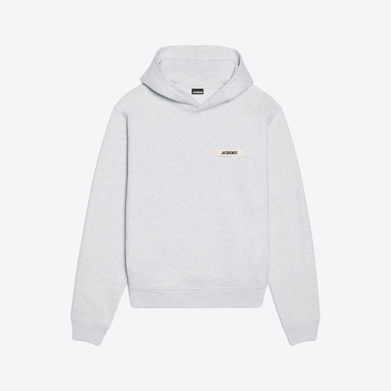 당일배송자크뮈스 남성 로고 르 그로스 그레인 후드티셔츠 (그레이) 245JS247 2036 950